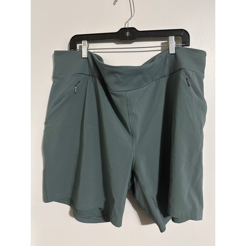 Columbia Omni-Wick Sage Green Athletic Hiking Shorts Womens Plus Size 2X/2TF